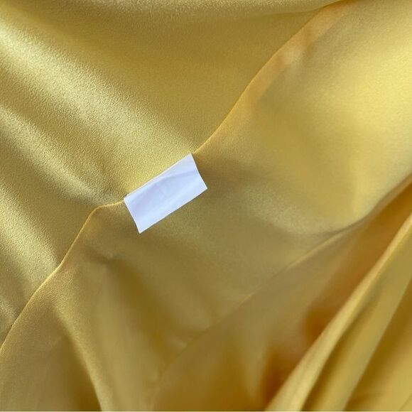 DRESS the Population Tie Back Halter Shiloh Gown Yellow S - Picture 4 of 6